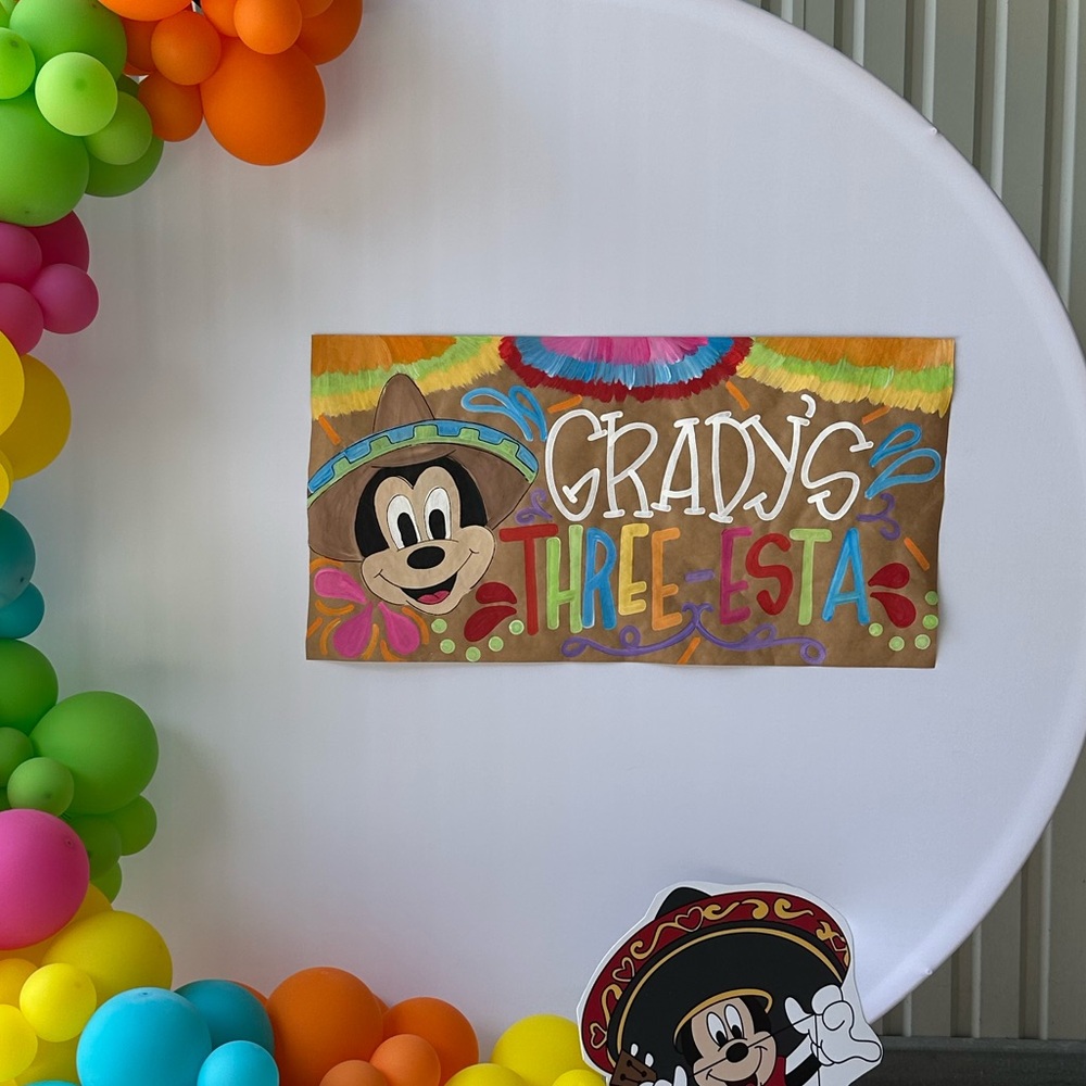 Grady’s THREE-esta birthday banner